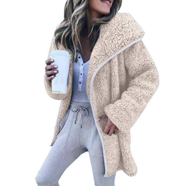 Damen-Fleece-Sweatshirt mit Kapuze-Bombardina.de