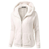 Damen-Fleece-Sweatshirt mit Kapuze-Bombardina.de