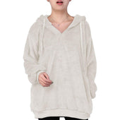 Damen-Fleece-Sweatshirt mit Reißverschluss am Ausschnitt-Bombardina.de