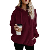 Damen-Fleece-Sweatshirt mit Reißverschluss am Ausschnitt-Bombardina.de