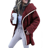 Damen-Fleece-Sweatshirt mit Kapuze-Bombardina.de