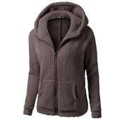 Damen-Fleece-Sweatshirt mit Kapuze-Bombardina.de