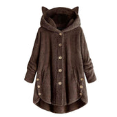Damen-Fleece-Sweatshirt mit Ohren-Bombardina.de