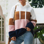 Damen-Fleece-Sweatshirt mit Streifen-Bombardina.de