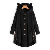 Damen-Fleece-Sweatshirt mit Ohren-Bombardina.de