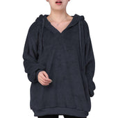 Damen-Fleece-Sweatshirt mit Reißverschluss am Ausschnitt-Bombardina.de