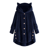 Damen-Fleece-Sweatshirt mit Ohren-Bombardina.de