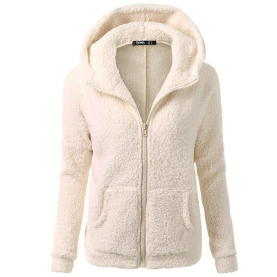 Damen-Fleece-Sweatshirt mit Kapuze-Bombardina.de