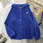 Damen-Fleece-Sweatshirt mit kleinem Aufdruck-Bombardina.de
