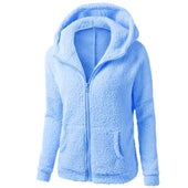 Damen-Fleece-Sweatshirt mit Kapuze-Bombardina.de