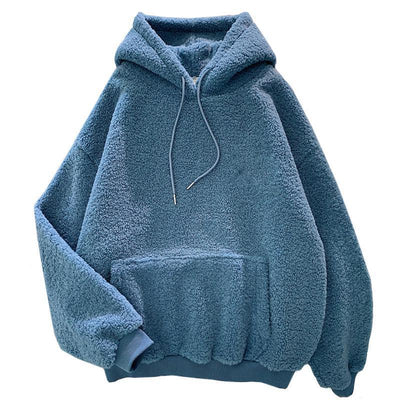 Damen-Fleece-Sweatshirt mit großer Tasche-Bombardina.de