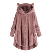 Damen-Fleece-Sweatshirt mit Ohren-Bombardina.de