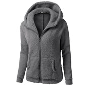 Damen-Fleece-Sweatshirt mit Kapuze-Bombardina.de