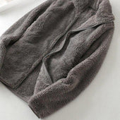 Damen-Fleece-Sweatshirt mit Stehkragen-Bombardina.de