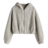 Damen-Fleece-Sweatshirt mit Kapuze-Bombardina.de