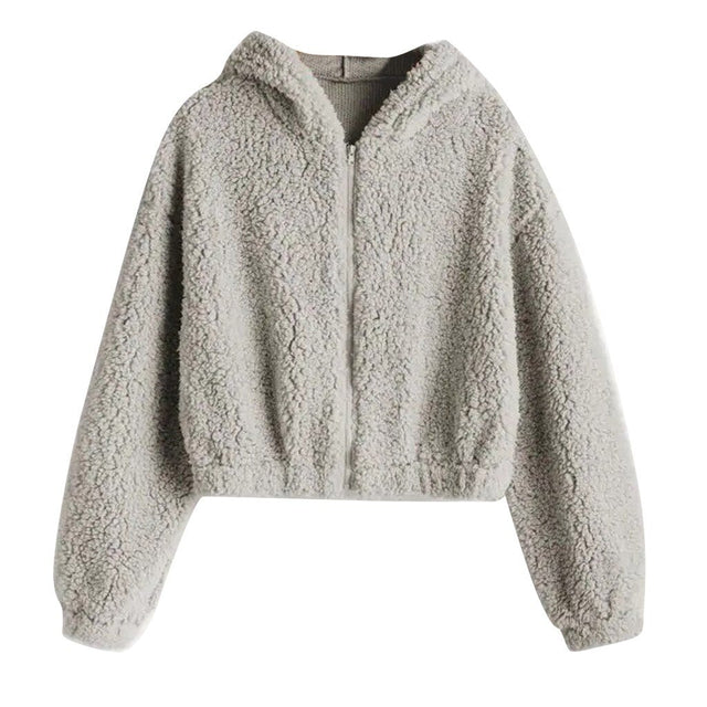 Damen-Fleece-Sweatshirt mit Kapuze-Bombardina.de
