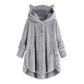 Damen-Fleece-Sweatshirt mit Ohren-Bombardina.de