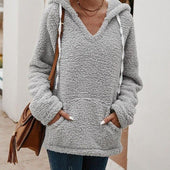 Damen-Fleece-Sweatshirt mit Kapuze-Bombardina.de