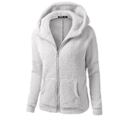 Damen-Fleece-Sweatshirt mit Kapuze-Bombardina.de