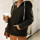 Damen-Fleece-Sweatshirt mit Kapuze-Bombardina.de