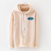 Damen-Hoodie mit dem Aufdruck Fisch-Bombardina.de