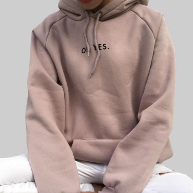 Damen-Sweatshirt mit Kapuze und der Aufschrift-Bombardina.de