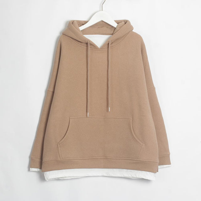 Damen-Hoodie mit kontrastierenden Elementen-Bombardina.de