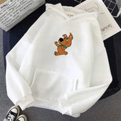 Damen-Sweatshirt mit Kapuze und Aufdruck mit Hund-Bombardina.de