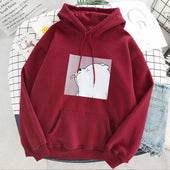 Damen-Kapuzenpullover mit Teddybär-Print-Bombardina.de