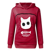 Damen-Sweatshirt mit Kapuze und Fronttasche-Bombardina.de