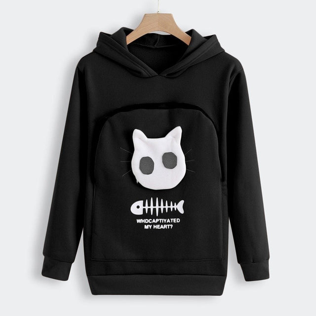 Damen-Sweatshirt mit Kapuze und Fronttasche-Bombardina.de