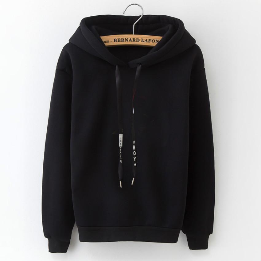 Damen-Sweatshirt mit Kapuze und Aufschrift auf den Saiten-Bombardina.de