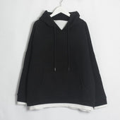 Damen-Hoodie mit kontrastierenden Elementen-Bombardina.de