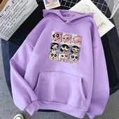 Damen-Hoodie mit Cartoon-Print - Bombardina.de