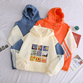 Damen-Sweatshirt mit Kapuze und Streifen an den Ärmeln-Bombardina.de