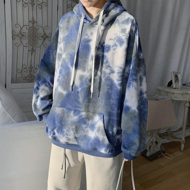 Damen-Kapuzenpullover mit Tie-Dye-Bombardina.de-Motiv