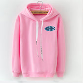 Damen-Hoodie mit dem Aufdruck Fisch-Bombardina.de
