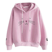 Damen-Kapuzenpullover mit Katzen-Bombardina.de-Motiv