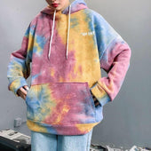 Damen-Kapuzenpullover mit Tie-Dye-Bombardina.de-Motiv