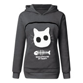 Damen-Sweatshirt mit Kapuze und Fronttasche-Bombardina.de