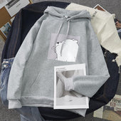 Damen-Kapuzenpullover mit Teddybär-Print-Bombardina.de