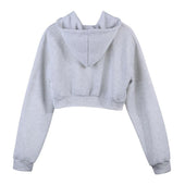 Kurz geschnittener Hoodie für Damen-Bombardina.de