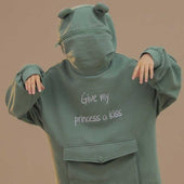 Damen Hoodie mit Froschmotiv-Bombardina.de