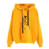 Damen-Kapuzenpullover mit Herzmotiv-Bombardina.de