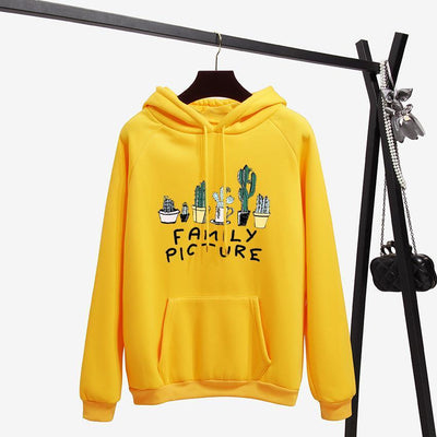 Damen-Hoodie mit Aufdruck mit Kaktus-Bombardina.de