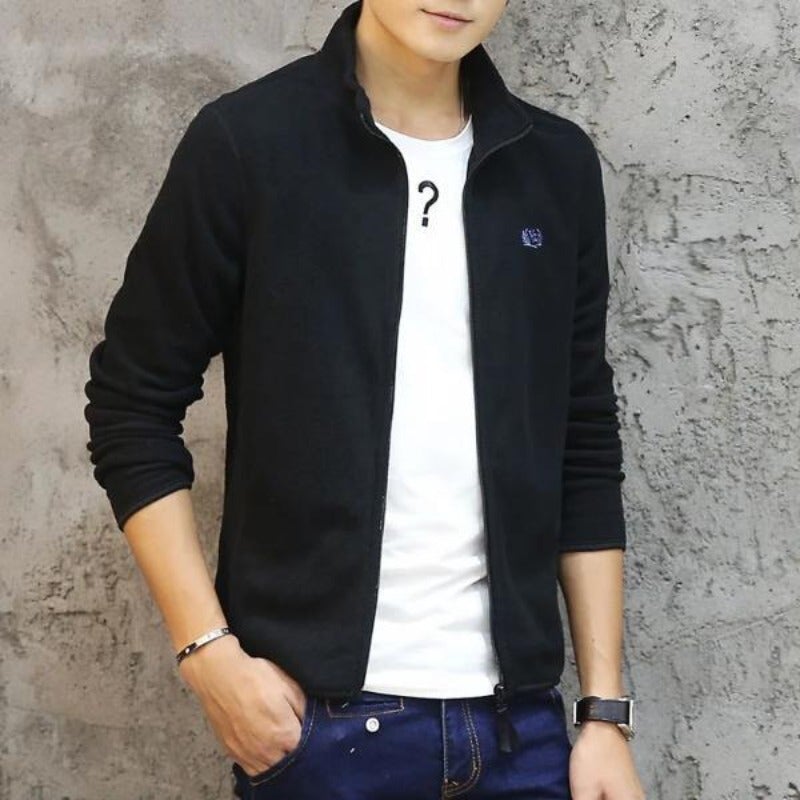Herren-Fleece-Sweatshirt mit Patch-Bombardina.de