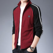 Herren-Fleece-Sweatshirt mit schwarzen Ärmeln-Bombardina.de