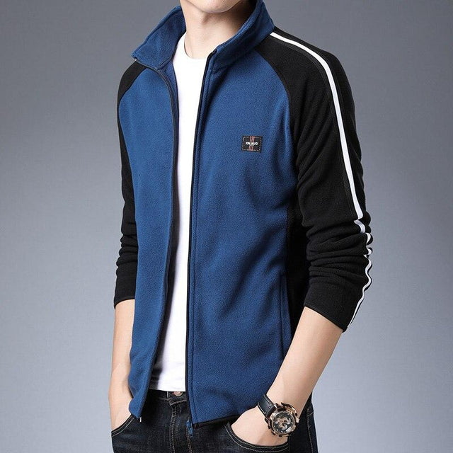 Herren-Fleece-Sweatshirt mit schwarzen Ärmeln-Bombardina.de
