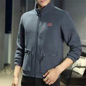 Herren-Fleece-Sweatshirt mit Patch-Bombardina.de