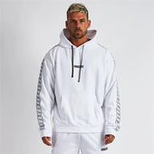Herren-Hoodie mit Streifen an den Ärmeln-Bombardina.de